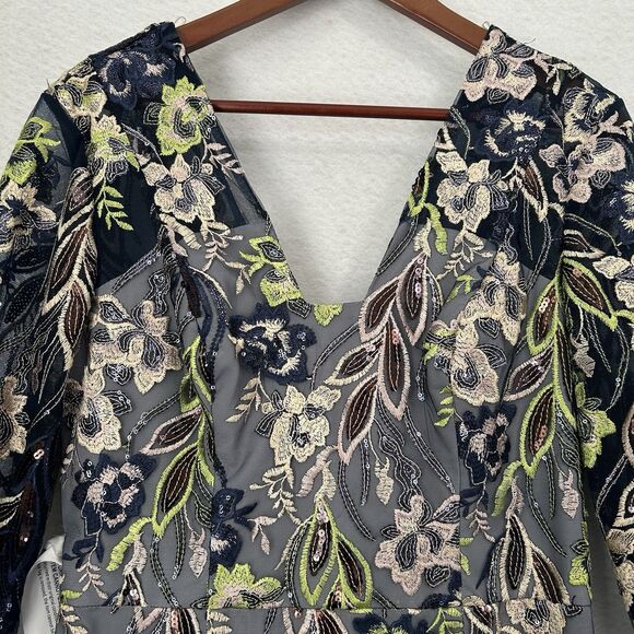 JS Collections Dress Women 8 Multicolored Floral Embroidery Sequin Formal NWT - Picture 10 of 16